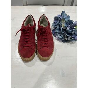 Post Xchange Suede Sneakers Casual Shoes Gum Soles Red Size‎ 38